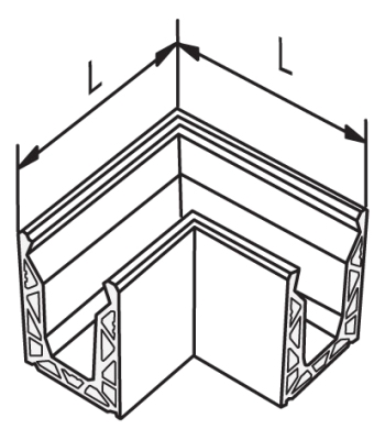 Corner - Model PGA-090BK CAD Drawing